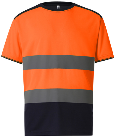 Hi-vis Two-tone T-shirt (HVJ400) In Orange/Navy