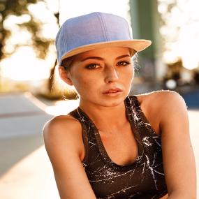 Chambray-suede Snapback (6089CH)