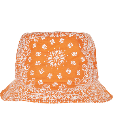 Bandana Print Bucket Hat (5003BP) In Orange